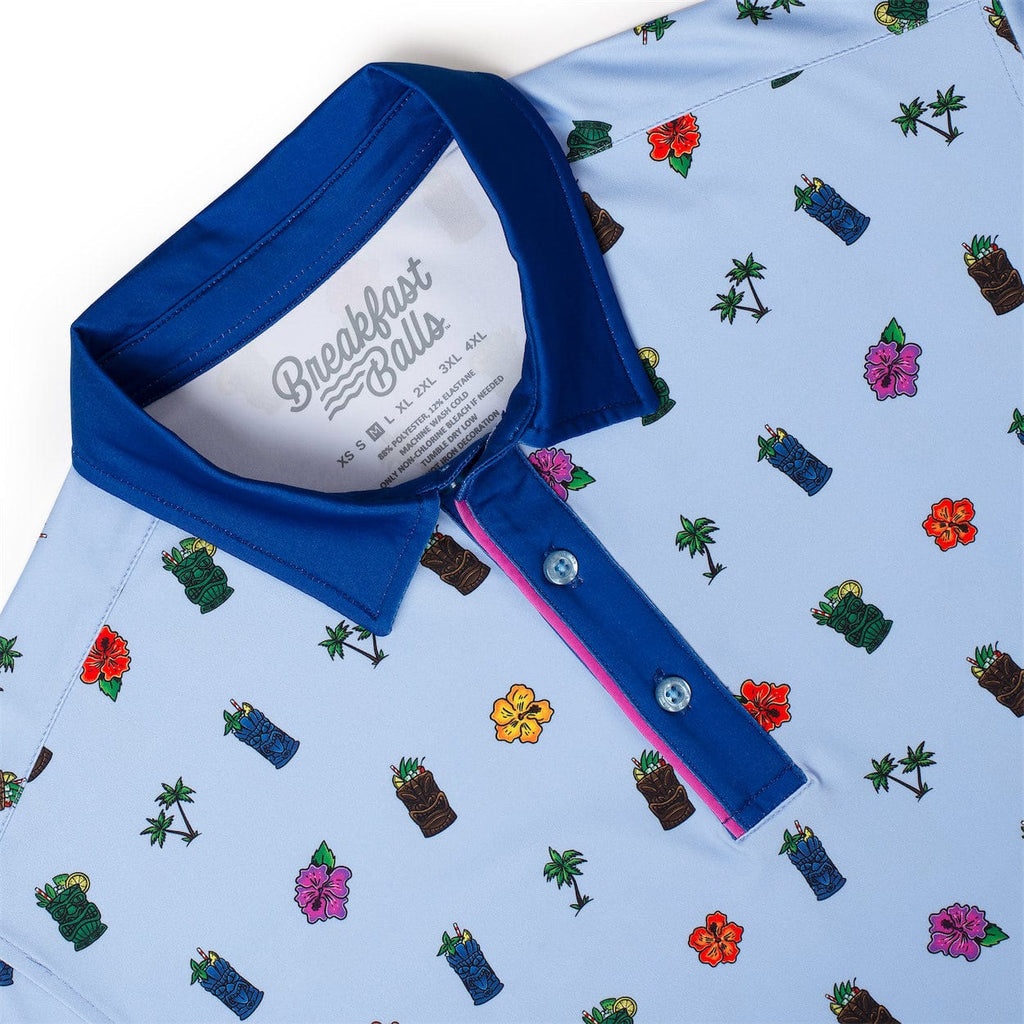 RSVLTS It's 5-Under Par Somewhere All-Day Polo in Blue — detail 6