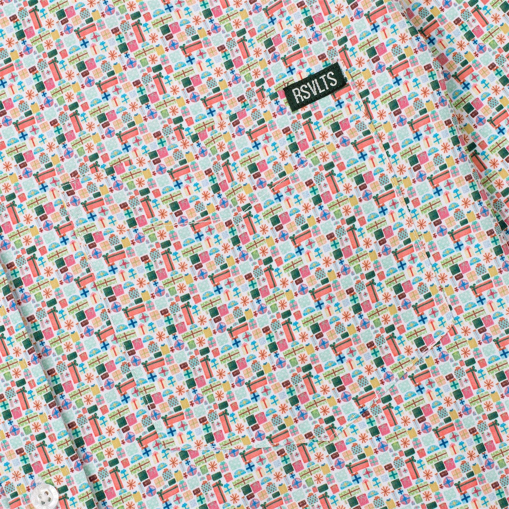 RSVLTS Do You Even Gift, Bro? Long Sleeve Shirt in White — detail 2