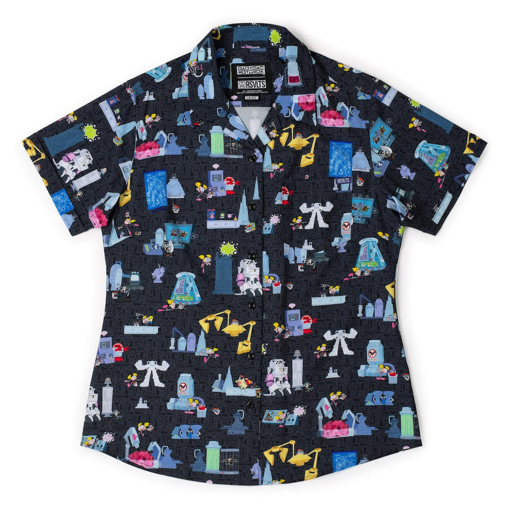 RSVLTS DEE DEE Women's KUNUFLEX Short Sleeve Shirt in Black — detail 8