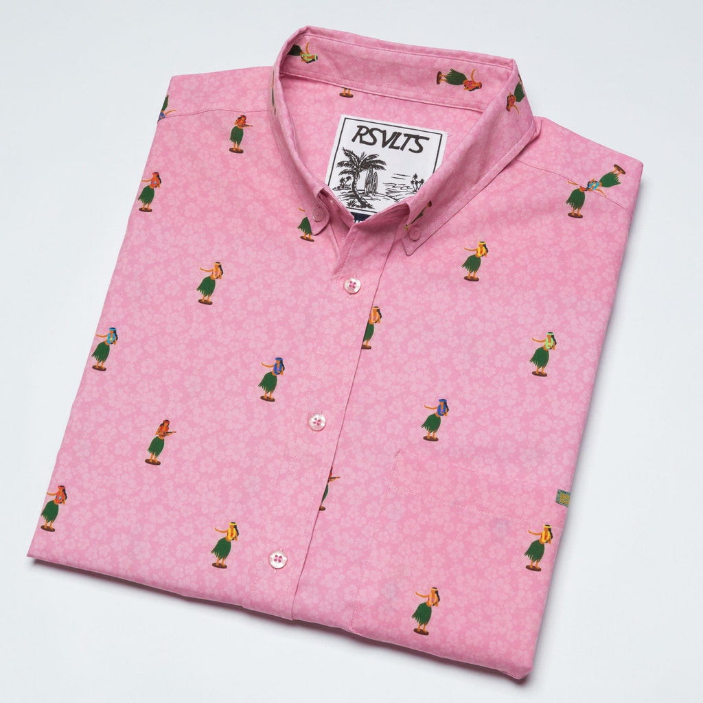 RSVLTS Dashboard Dancin’ KUNUFLEX Short Sleeve Shirt in Red — detail 7