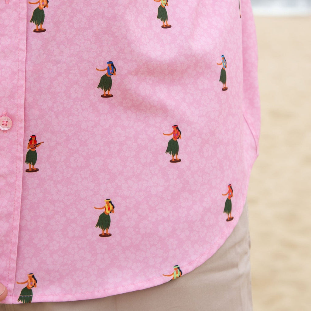 RSVLTS Dashboard Dancin’ KUNUFLEX Short Sleeve Shirt in Red — detail 4