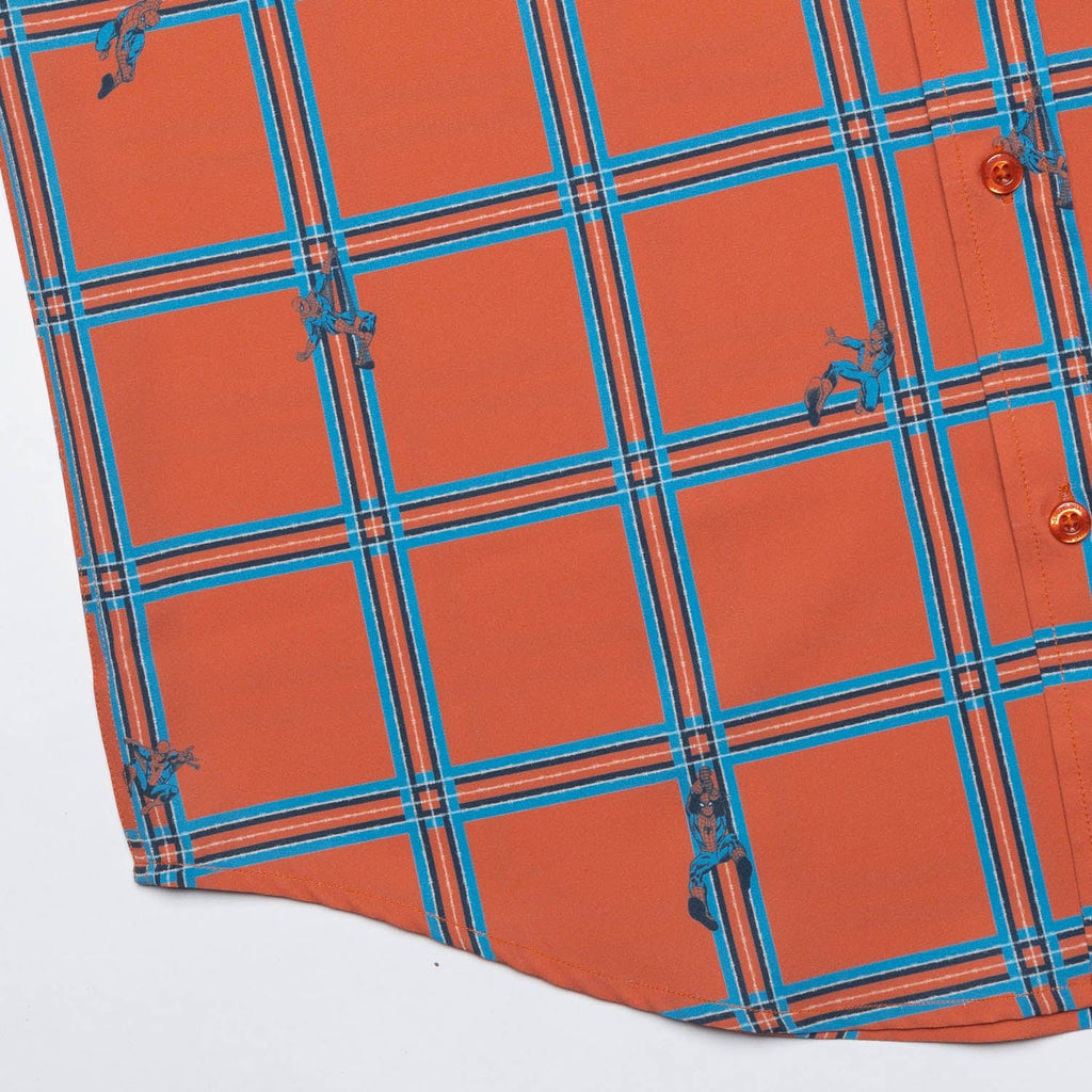 RSVLTS Aplaidnaphobia KUNUFLEX Short Sleeve Shirt in Red — detail 7