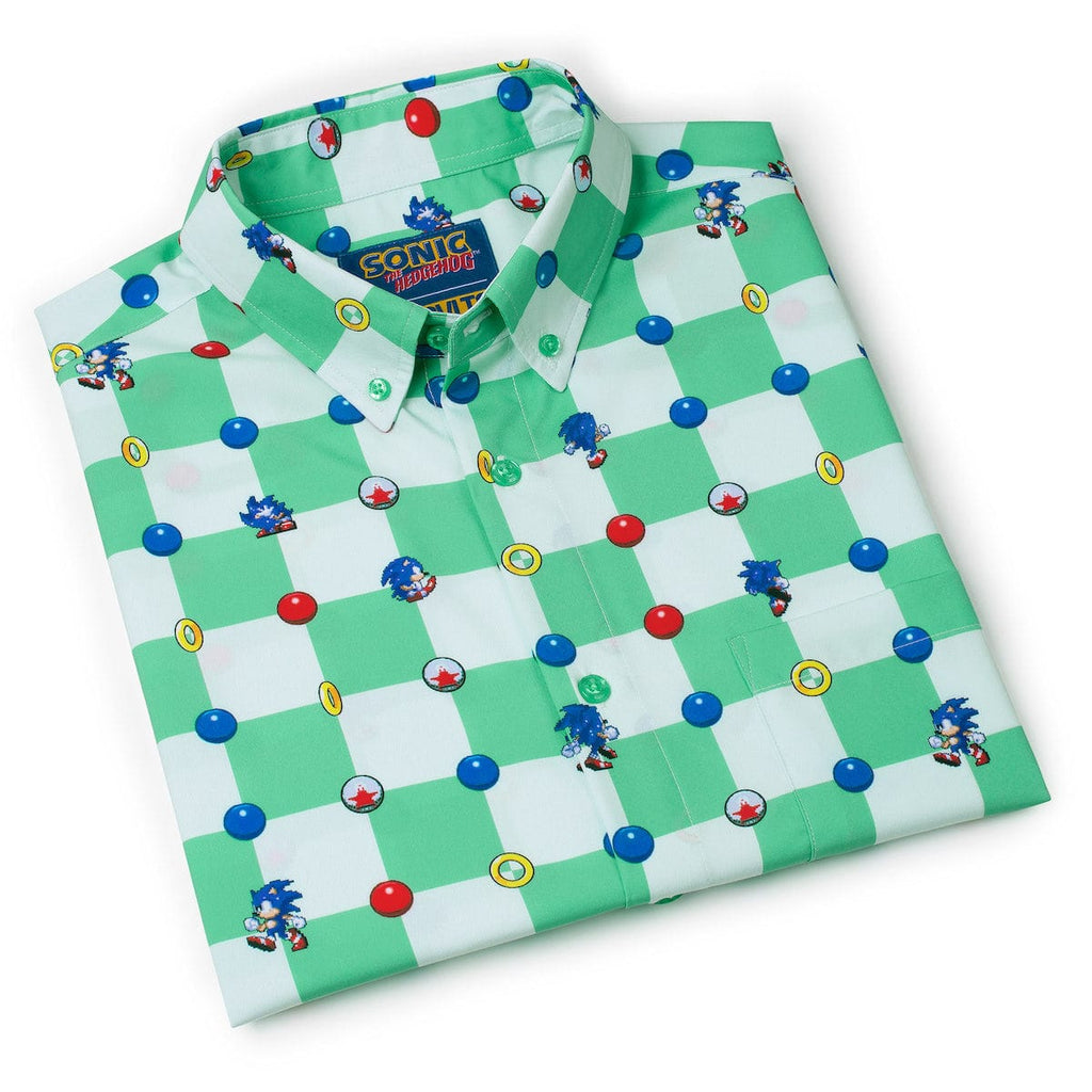 RSVLTS Blue Sphere Bonanza KUNUFLEX Short Sleeve Shirt in Green — detail 9