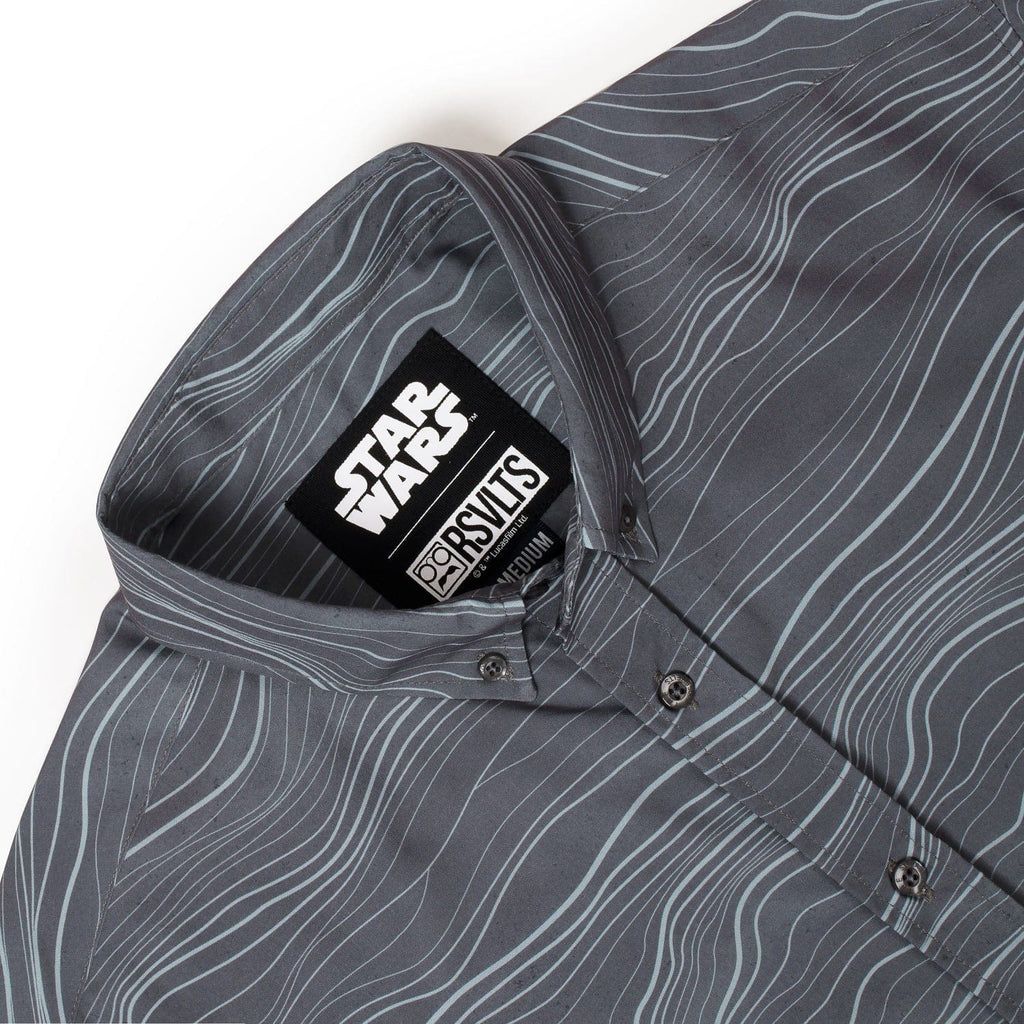 RSVLTS Beskar Steel KUNUFLEX Short Sleeve Shirt in Gray — detail 7