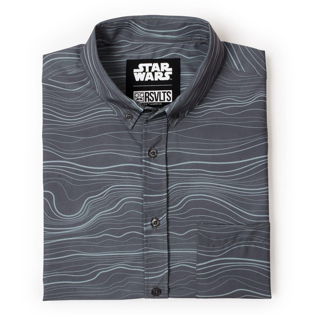 RSVLTS Beskar Steel KUNUFLEX Short Sleeve Shirt in Gray — detail 12