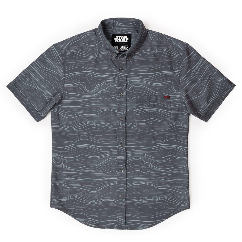 RSVLTS Beskar Steel KUNUFLEX Short Sleeve Shirt in Gray — detail 6