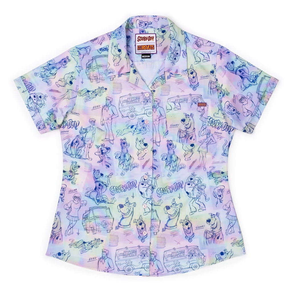 RSVLTS Scooby Doodles Women's KUNUFLEX Short Sleeve Shirt in Multicolor — detail 5