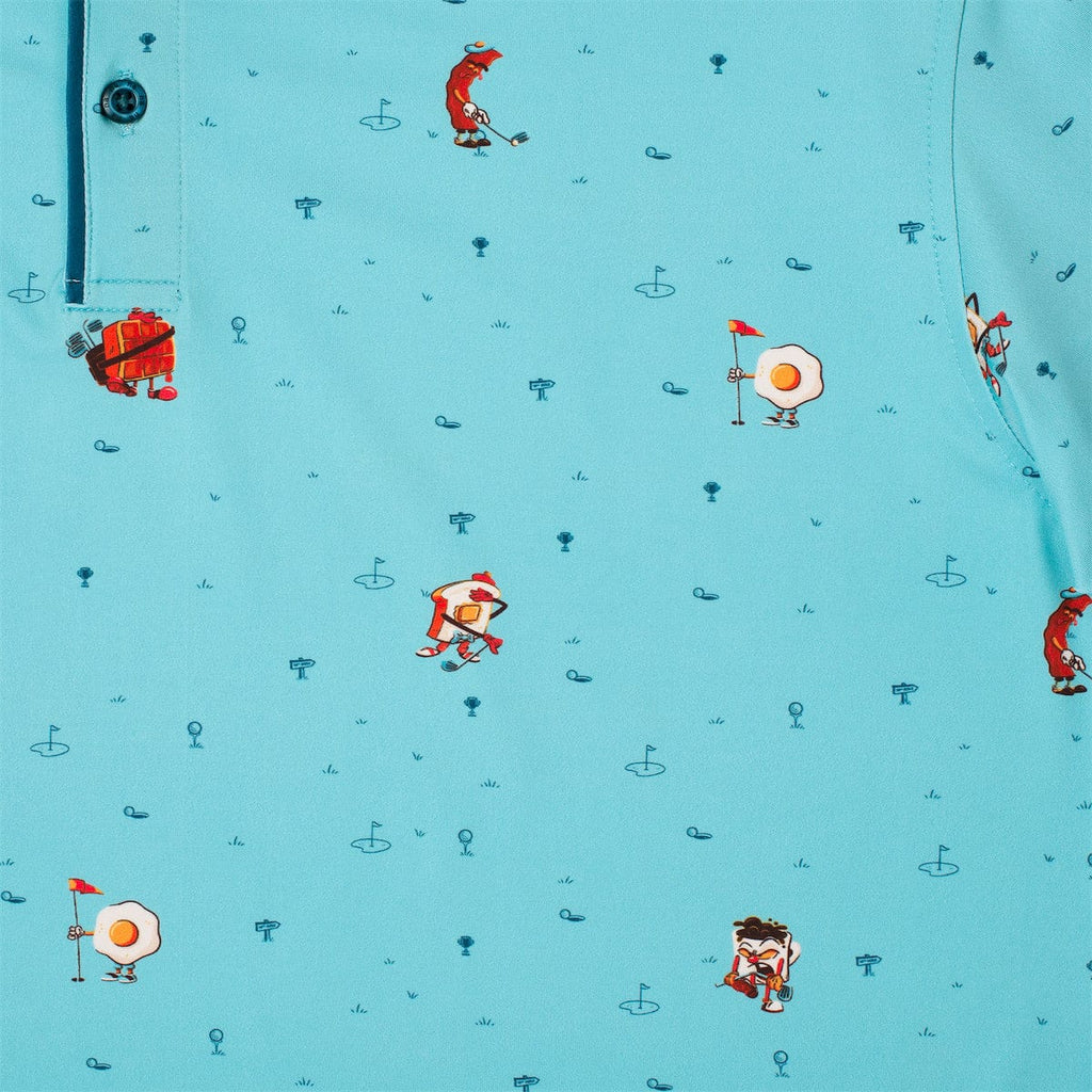 RSVLTS Bacon, Egg & Tees All-Day Polo in Blue — detail 4