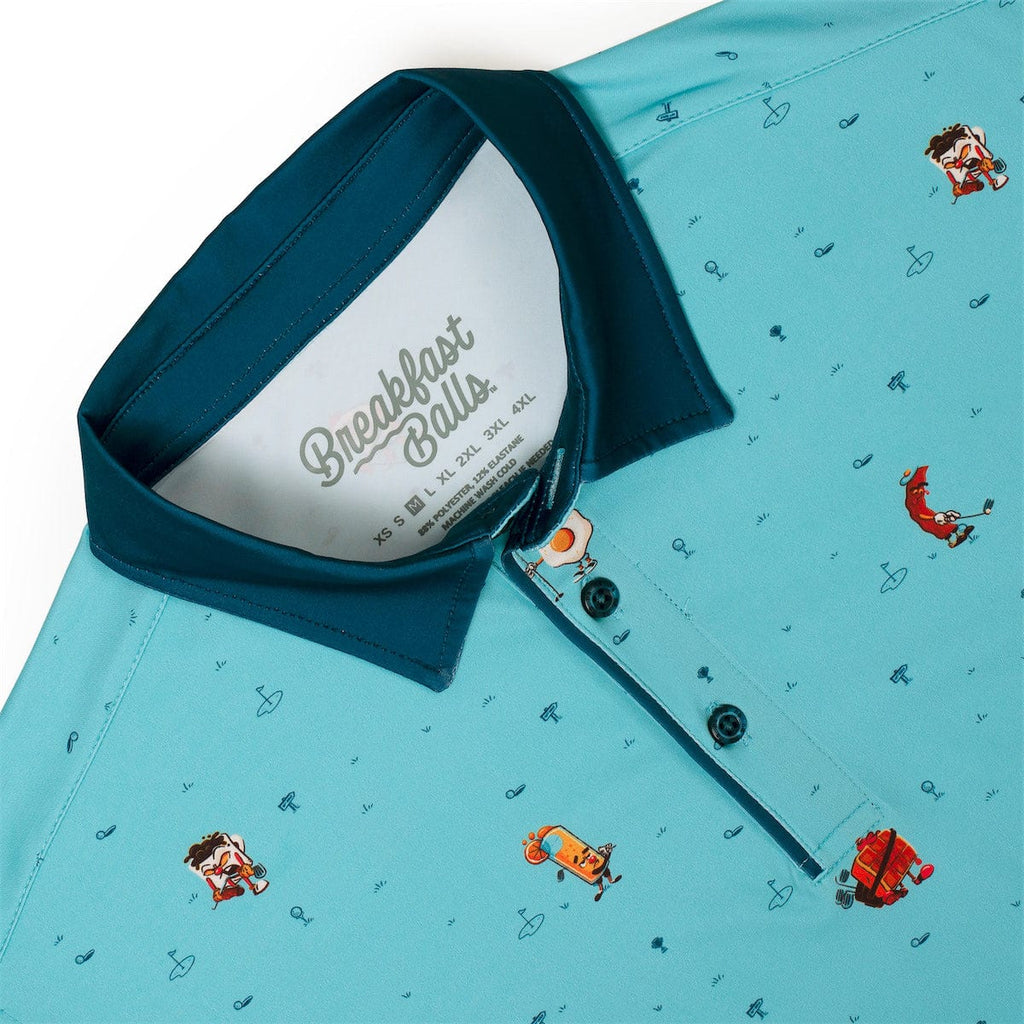 RSVLTS Bacon, Egg & Tees All-Day Polo in Blue — detail 7