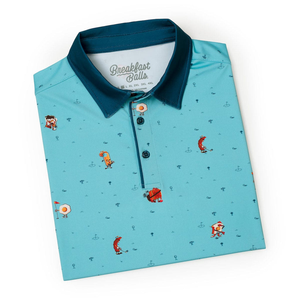 RSVLTS Bacon, Egg & Tees All-Day Polo in Blue — detail 9