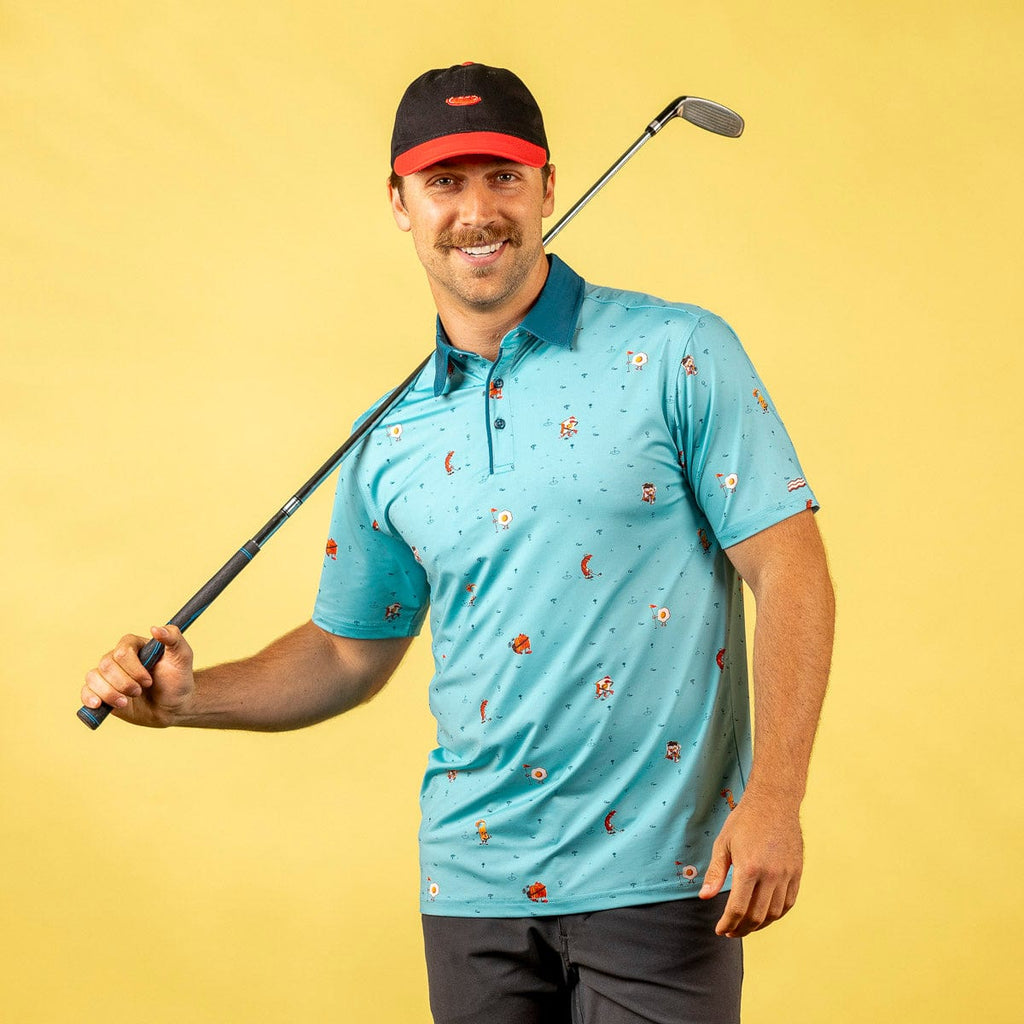 RSVLTS Bacon, Egg & Tees All-Day Polo in Blue — detail 5
