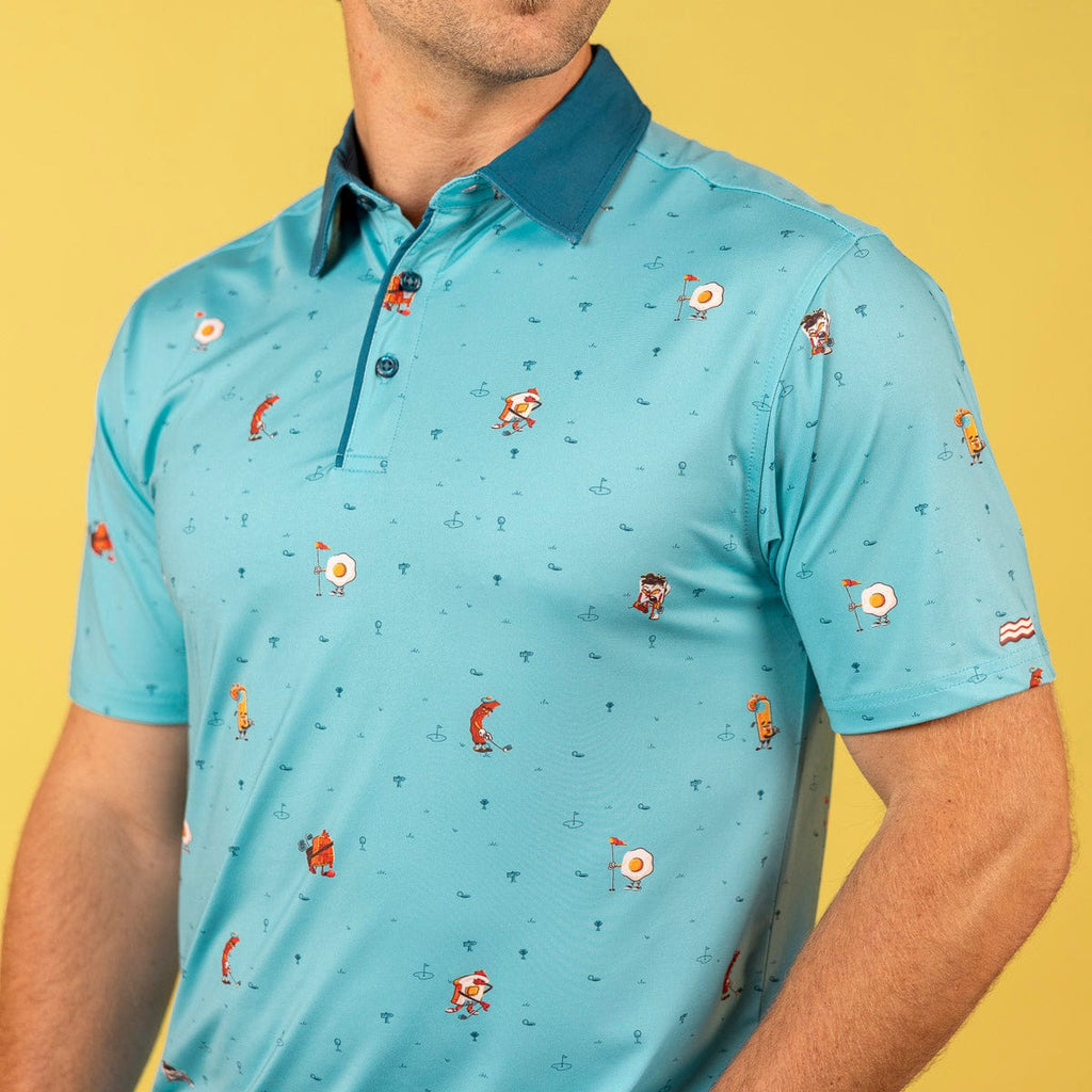 RSVLTS Bacon, Egg & Tees All-Day Polo in Blue — detail 6