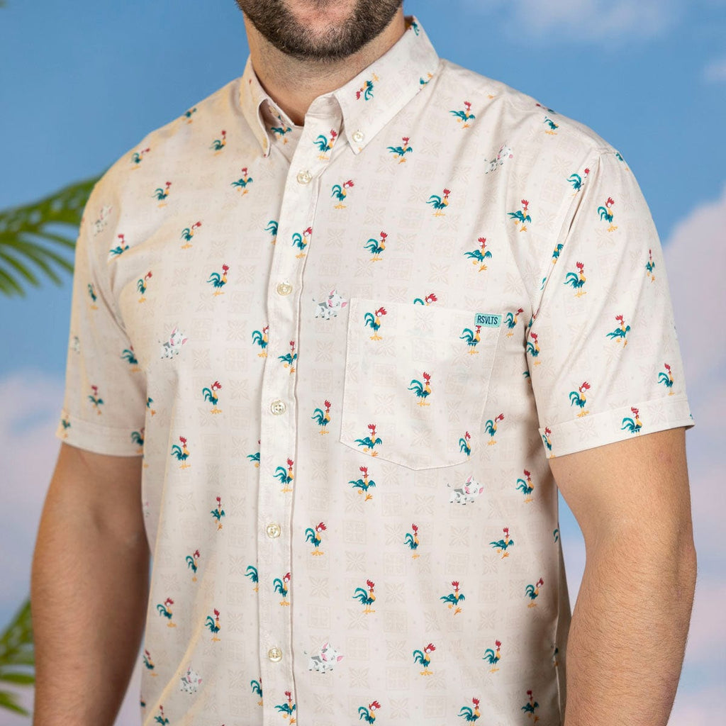 RSVLTS Heihei and Pua KUNUFLEX Short Sleeve Shirt in Neutral — detail 7