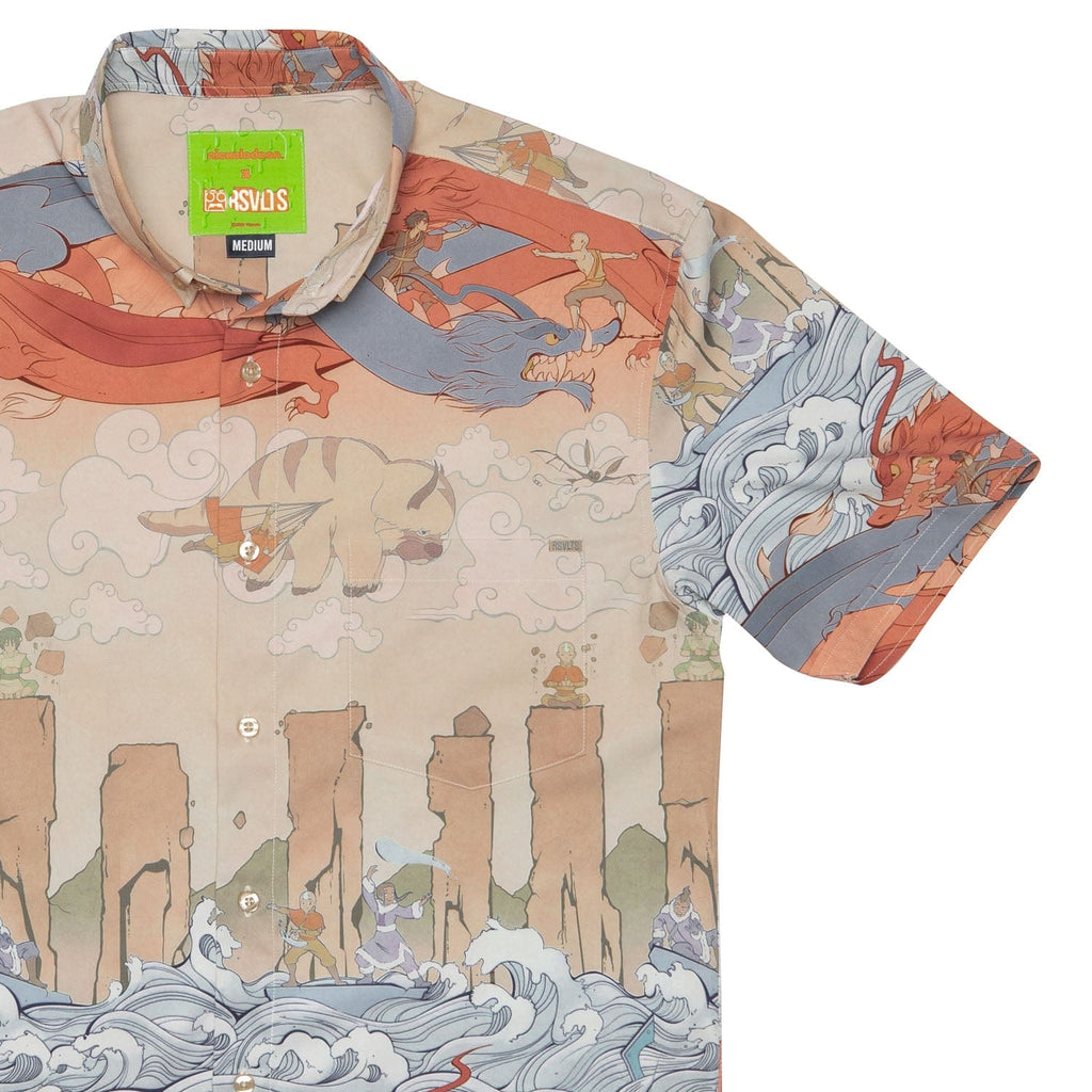 RSVLTS Team Avatar KUNUFLEX Short Sleeve Shirt in Brown — front view