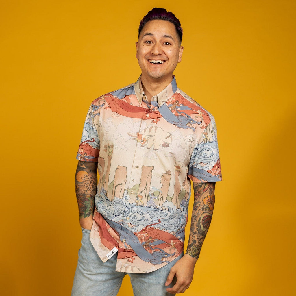 RSVLTS Team Avatar KUNUFLEX Short Sleeve Shirt in Brown — detail 6
