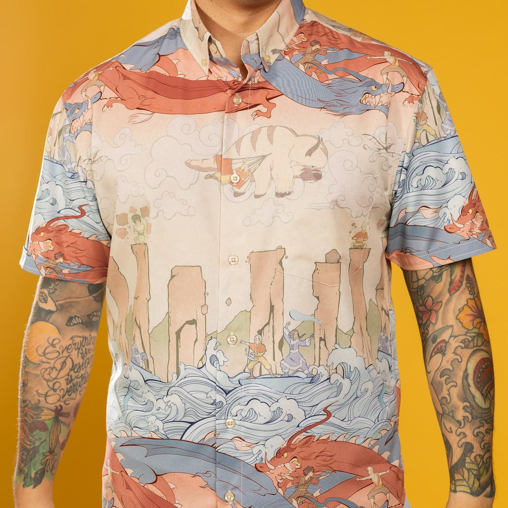 RSVLTS Team Avatar KUNUFLEX Short Sleeve Shirt in Brown — detail 3