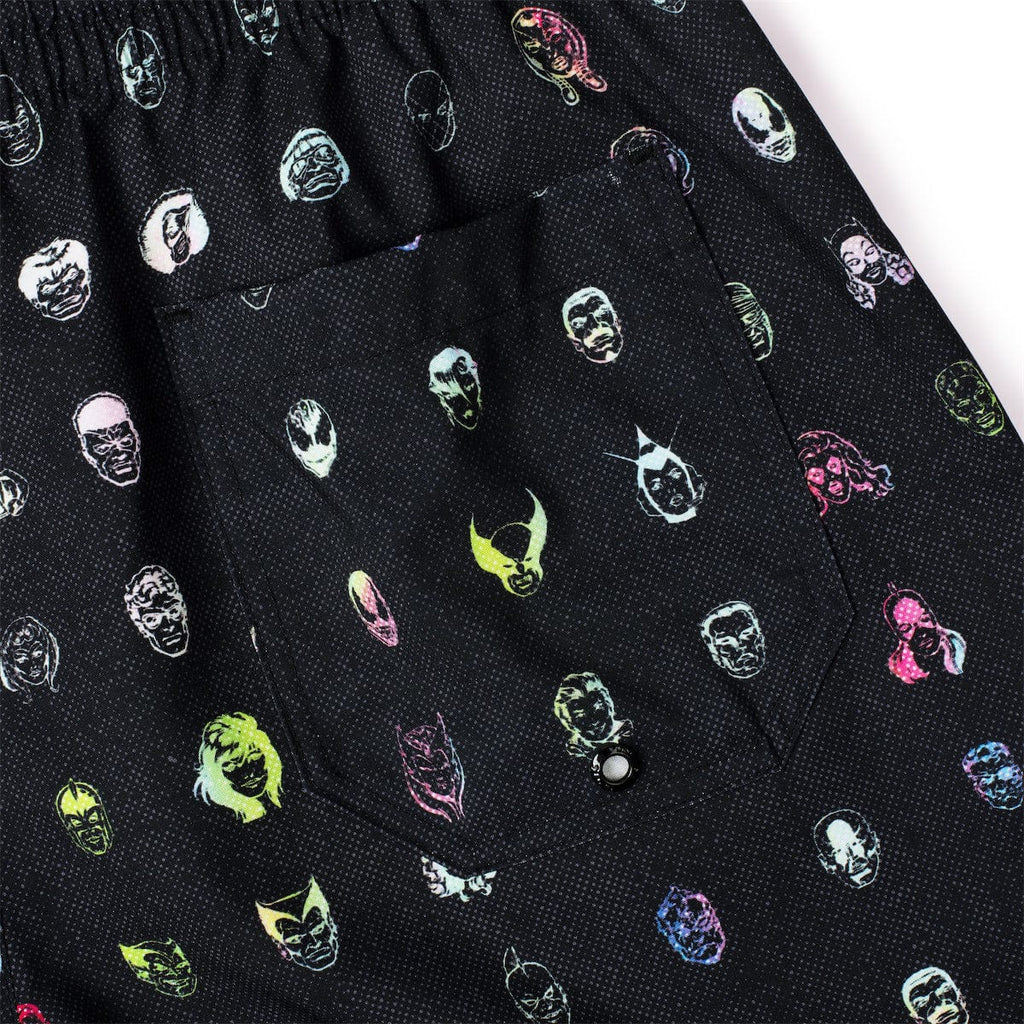 RSVLTS Faces of Marvel Hybrid Shorts in Black — detail 3