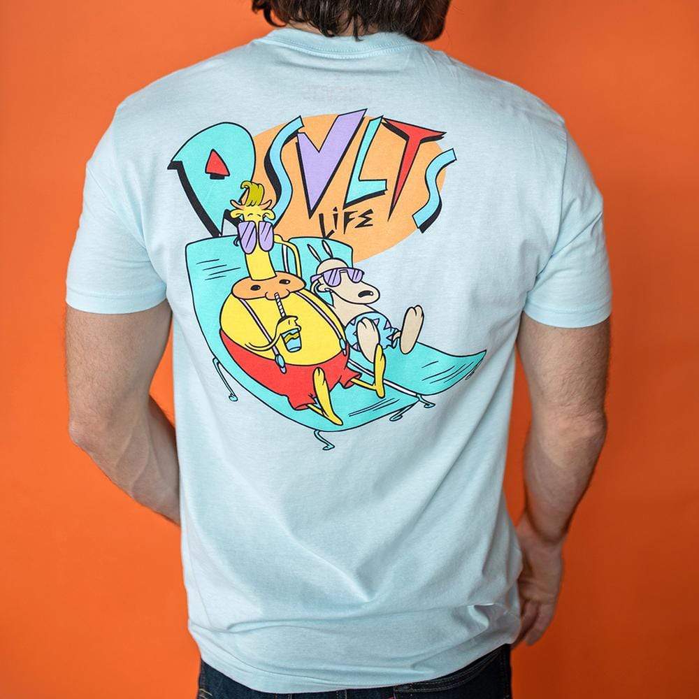 RSVLTS Leisure Life Crewneck Tee in Blue — detail 3