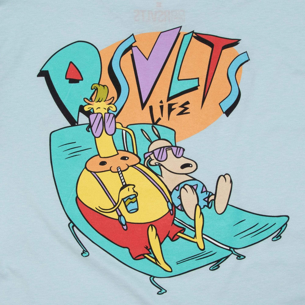 RSVLTS Leisure Life Crewneck Tee in Blue — detail 5