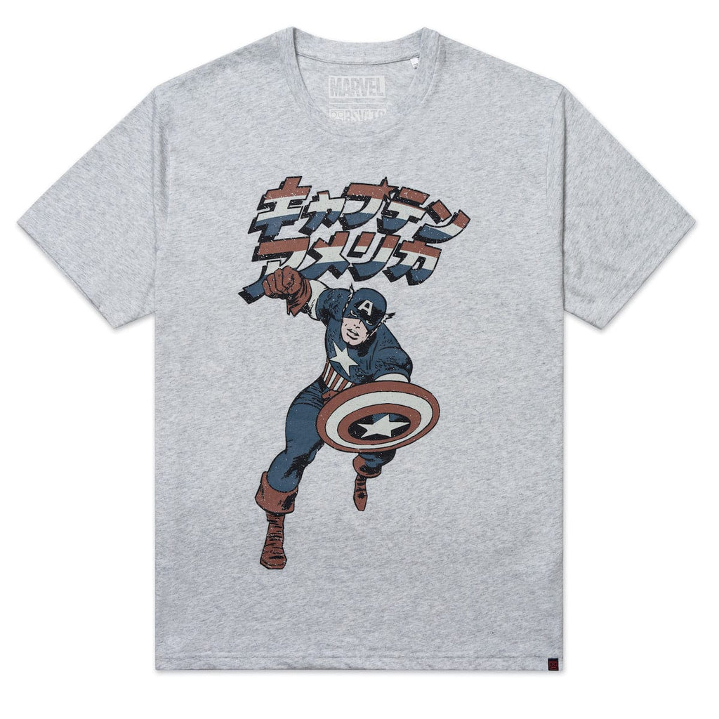 RSVLTS Home and Abroad Crewneck Tee in Gray — front view