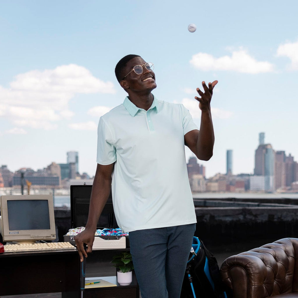 RSVLTS Yacht Club All-Day Polo in Green — front view