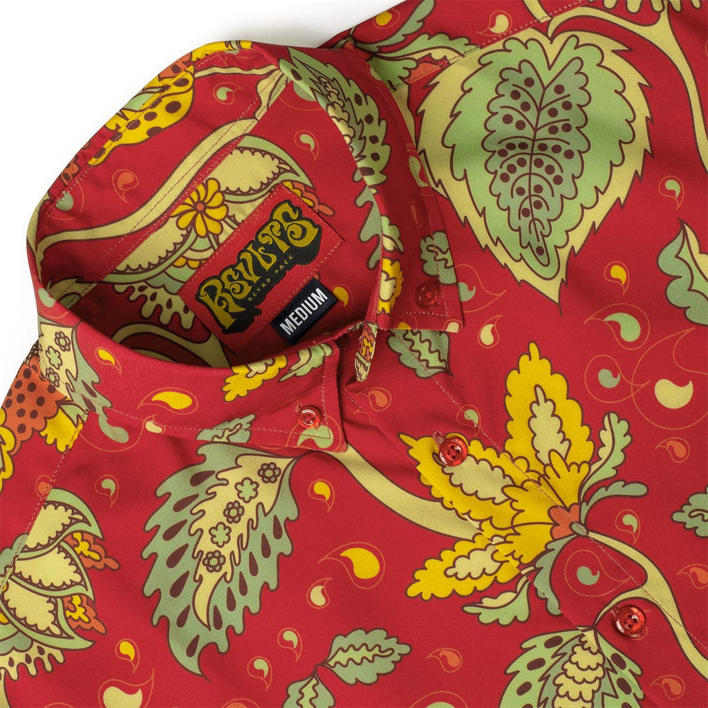 RSVLTS Baba O’Redly KUNUFLEX Short Sleeve Shirt in Orange — detail 10