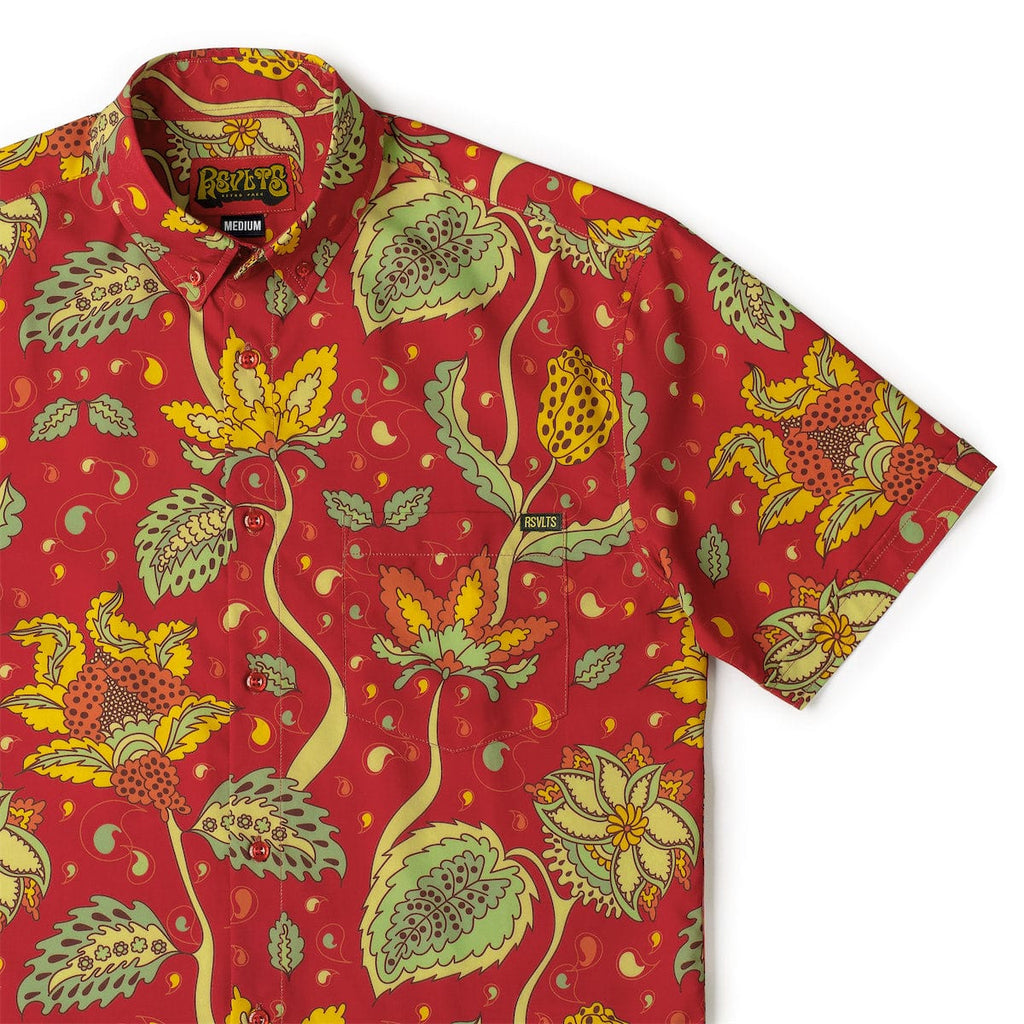RSVLTS Baba O’Redly KUNUFLEX Short Sleeve Shirt in Orange — detail 8
