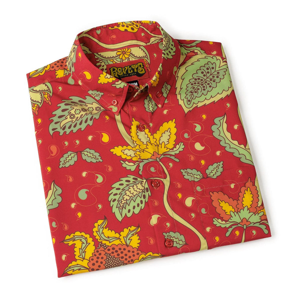 RSVLTS Baba O’Redly KUNUFLEX Short Sleeve Shirt in Orange — detail 15
