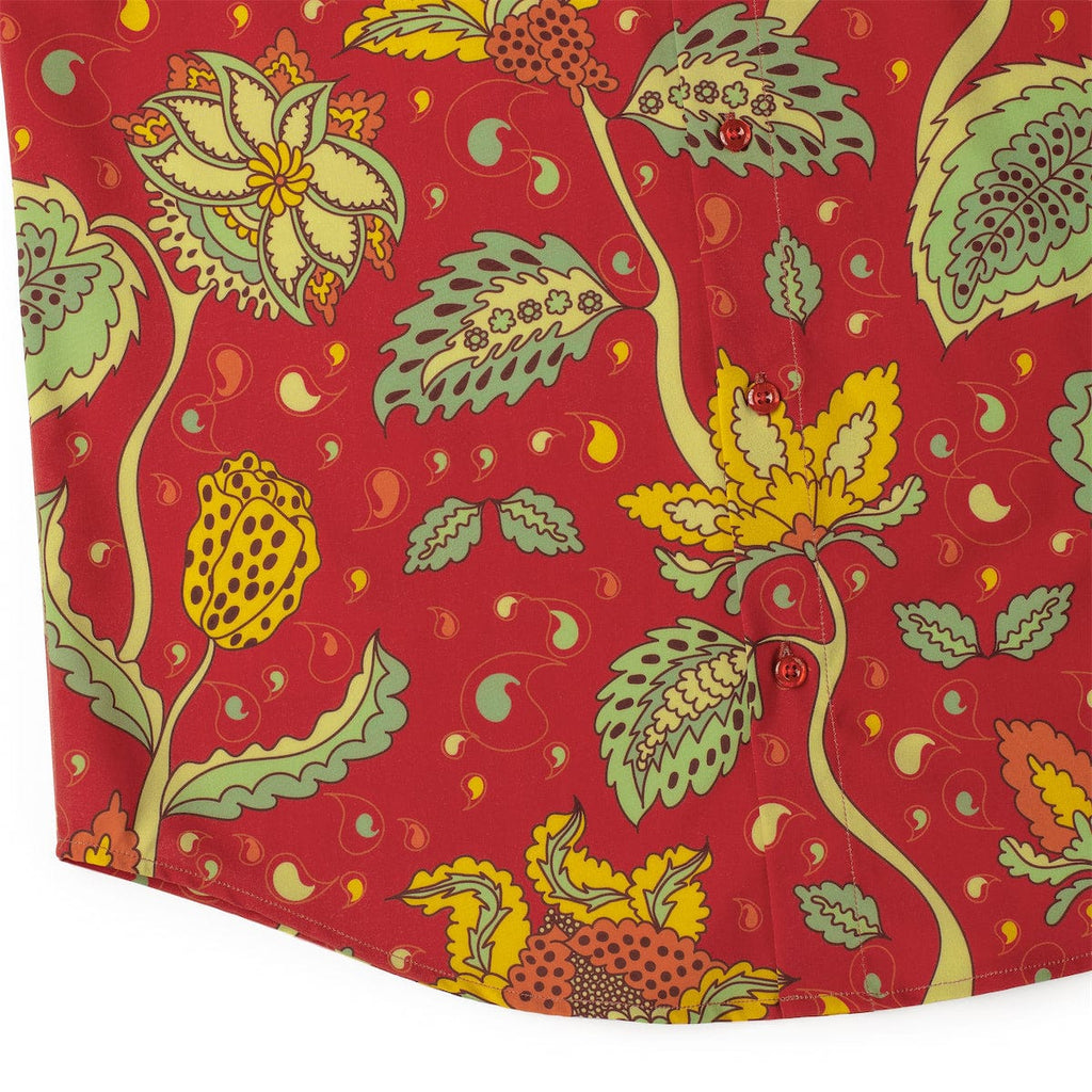 RSVLTS Baba O’Redly KUNUFLEX Short Sleeve Shirt in Orange — detail 14