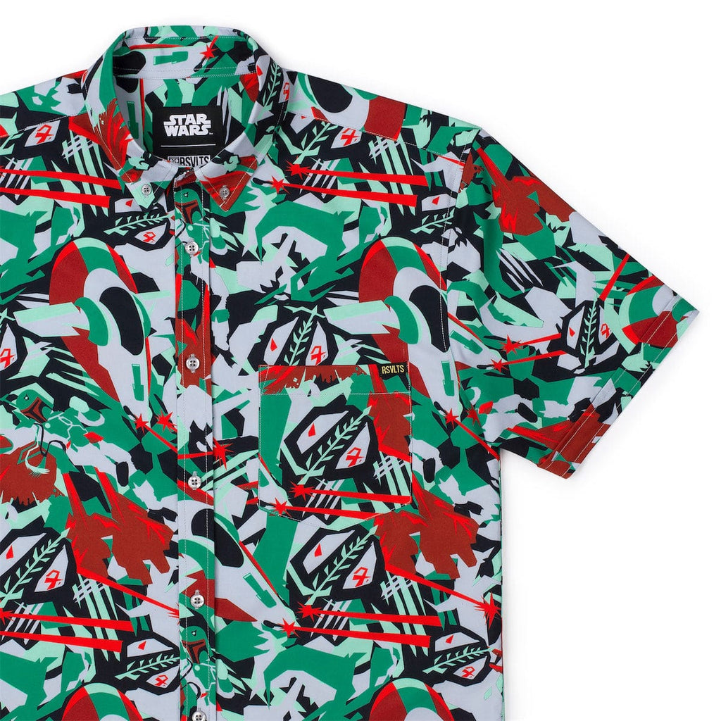 RSVLTS Boba Blast KUNUFLEX Short Sleeve Shirt in Black — front view