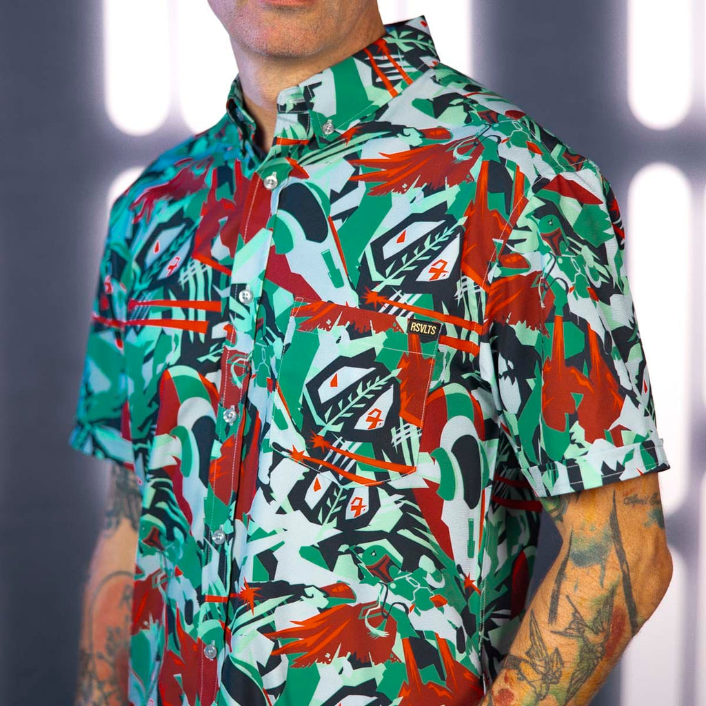 RSVLTS Boba Blast KUNUFLEX Short Sleeve Shirt in Black — detail 5