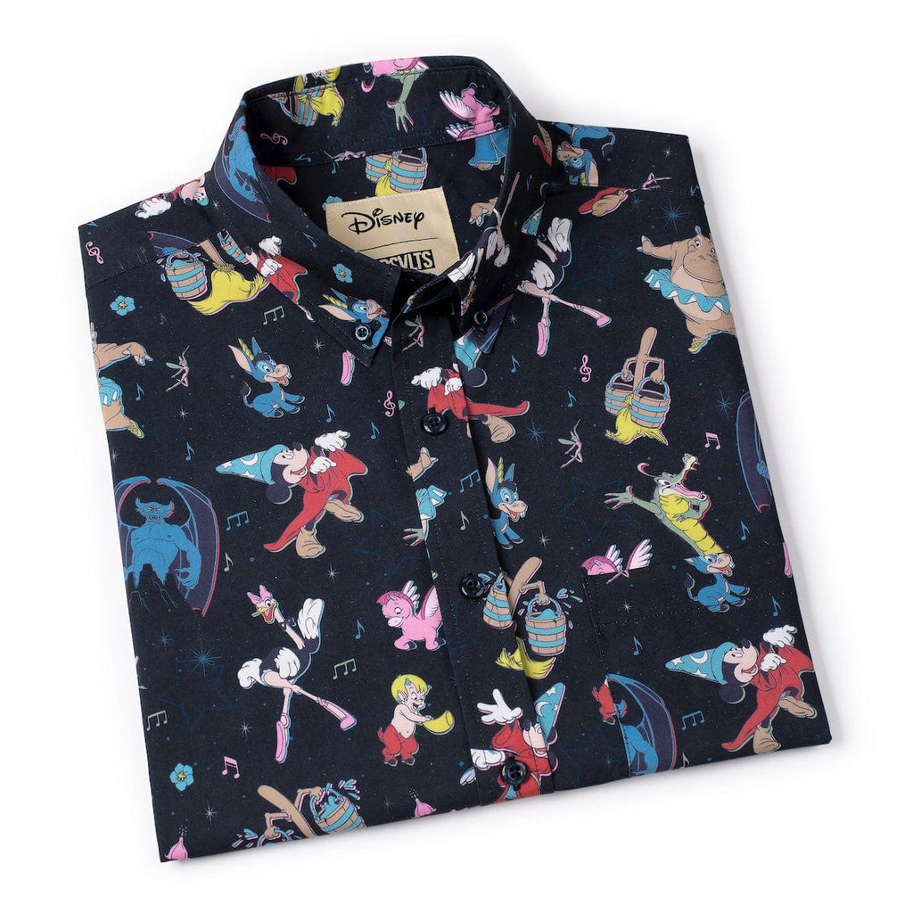 RSVLTS Stellar Symphony KUNUFLEX Short Sleeve Shirt in Black — detail 11