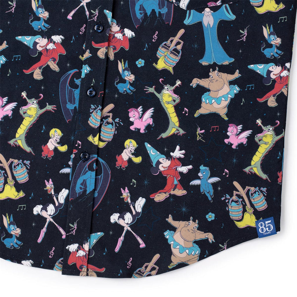 RSVLTS Stellar Symphony KUNUFLEX Short Sleeve Shirt in Black — detail 10