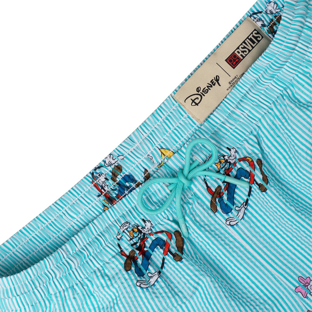 RSVLTS Limber Legends Stretch Seersucker Hybrid Shorts in Blue — detail 4