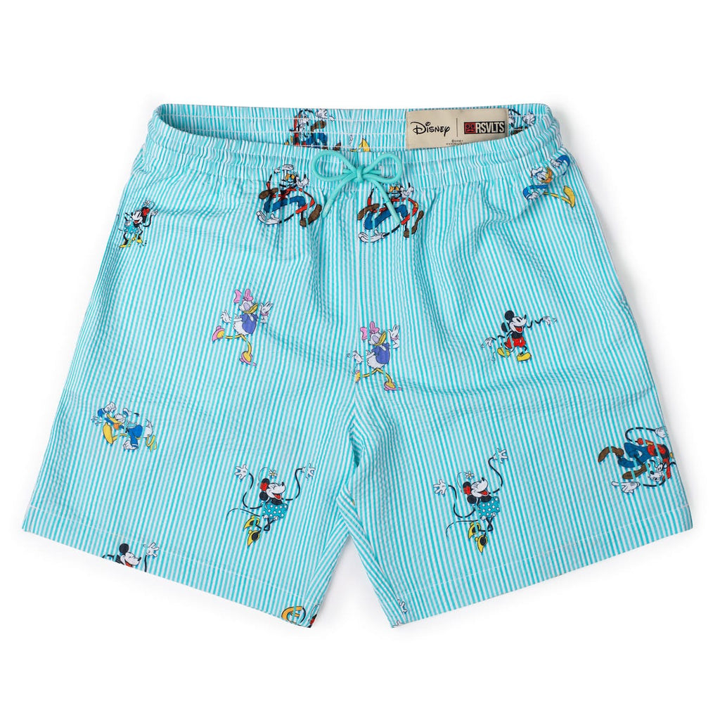 RSVLTS Limber Legends Stretch Seersucker Hybrid Shorts in Blue — front view