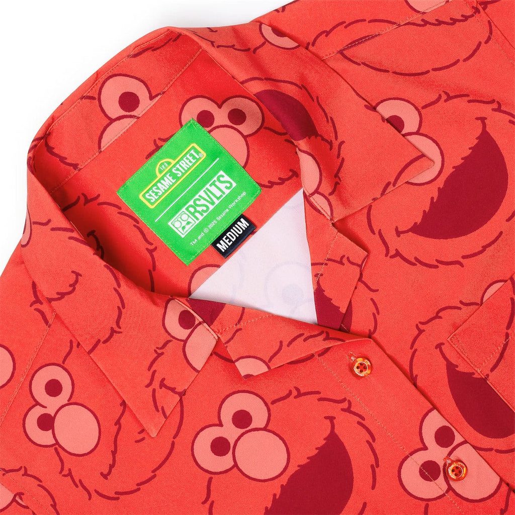 RSVLTS Elmo Everywhere Women's KUNUFLEX Short Sleeve Shirt in Red — detail 7