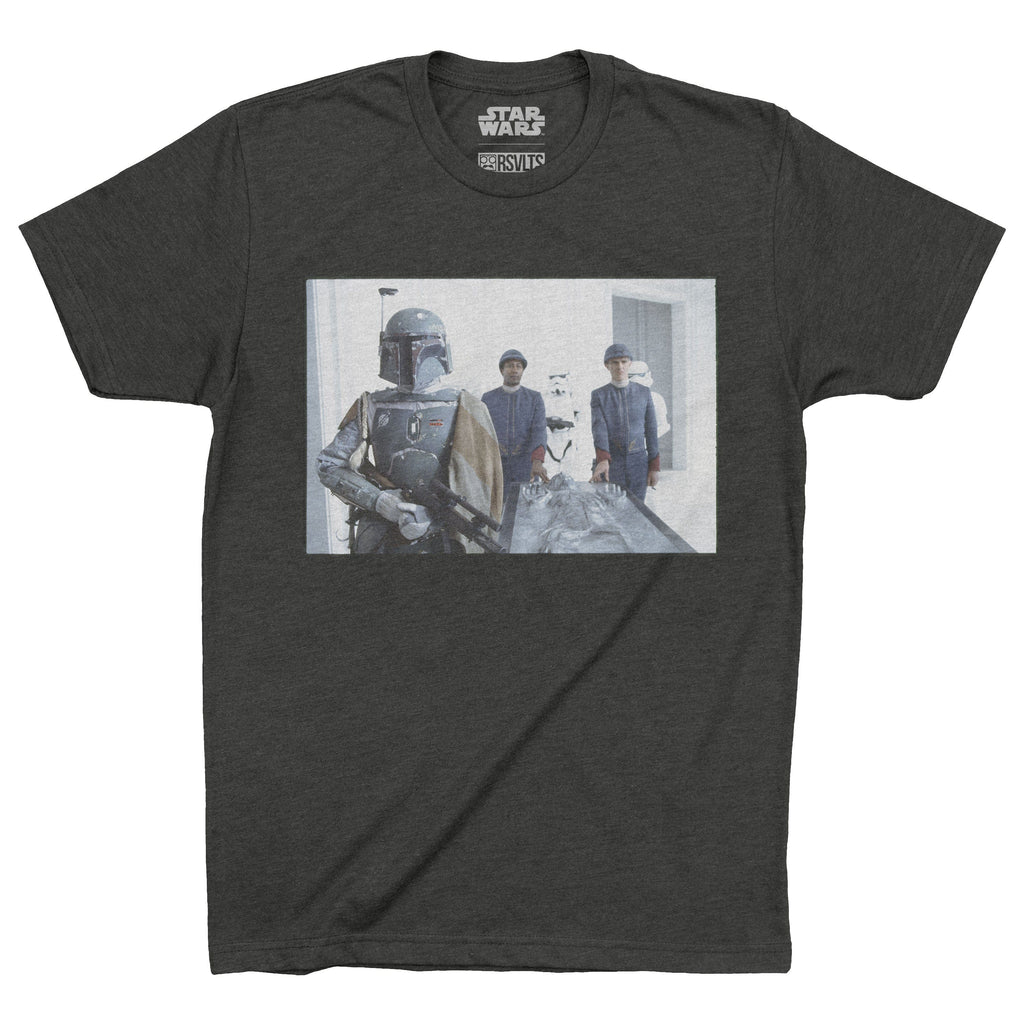 RSVLTS Boba Fett Carbon Transport Crewneck Tee in Black — front view