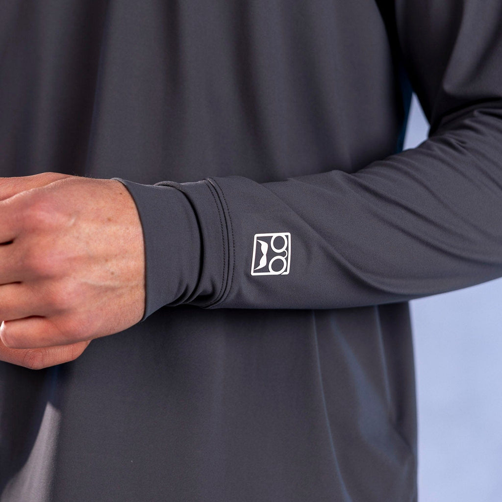 RSVLTS Enjoy the Journey Long Sleeve Performance Tee in Gray — detail 6