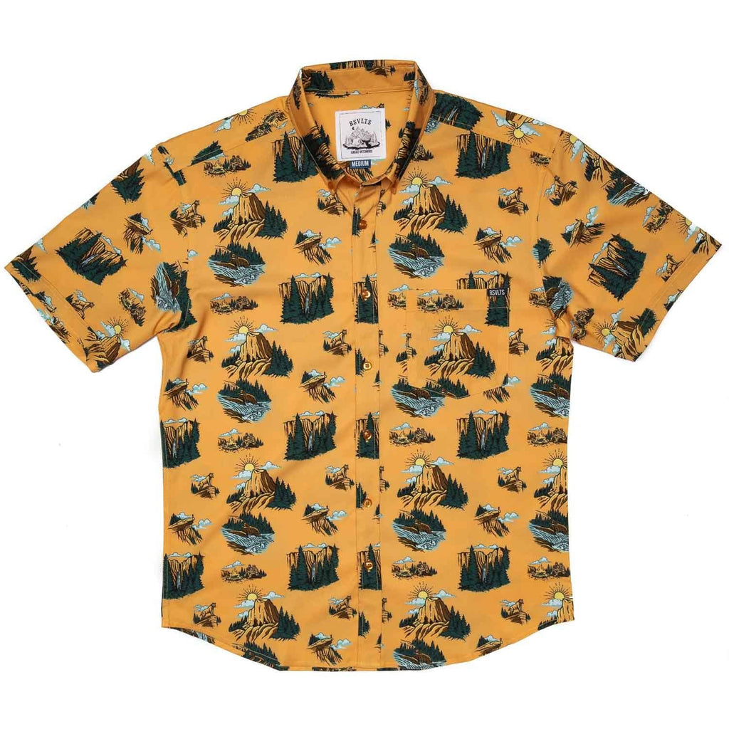 RSVLTS Yosemite KUNUFLEX Short Sleeve Shirt in Yellow — detail 2