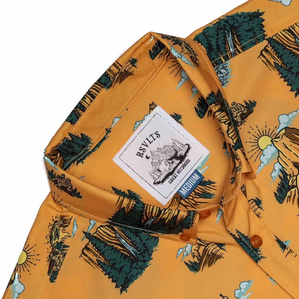 RSVLTS Yosemite KUNUFLEX Short Sleeve Shirt in Yellow — detail 5