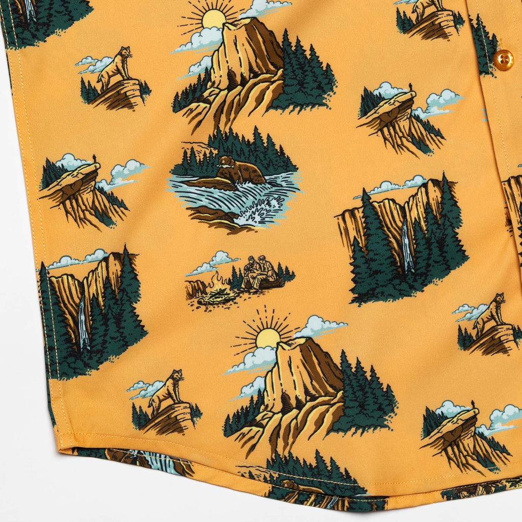 RSVLTS Yosemite KUNUFLEX Short Sleeve Shirt in Yellow — detail 6