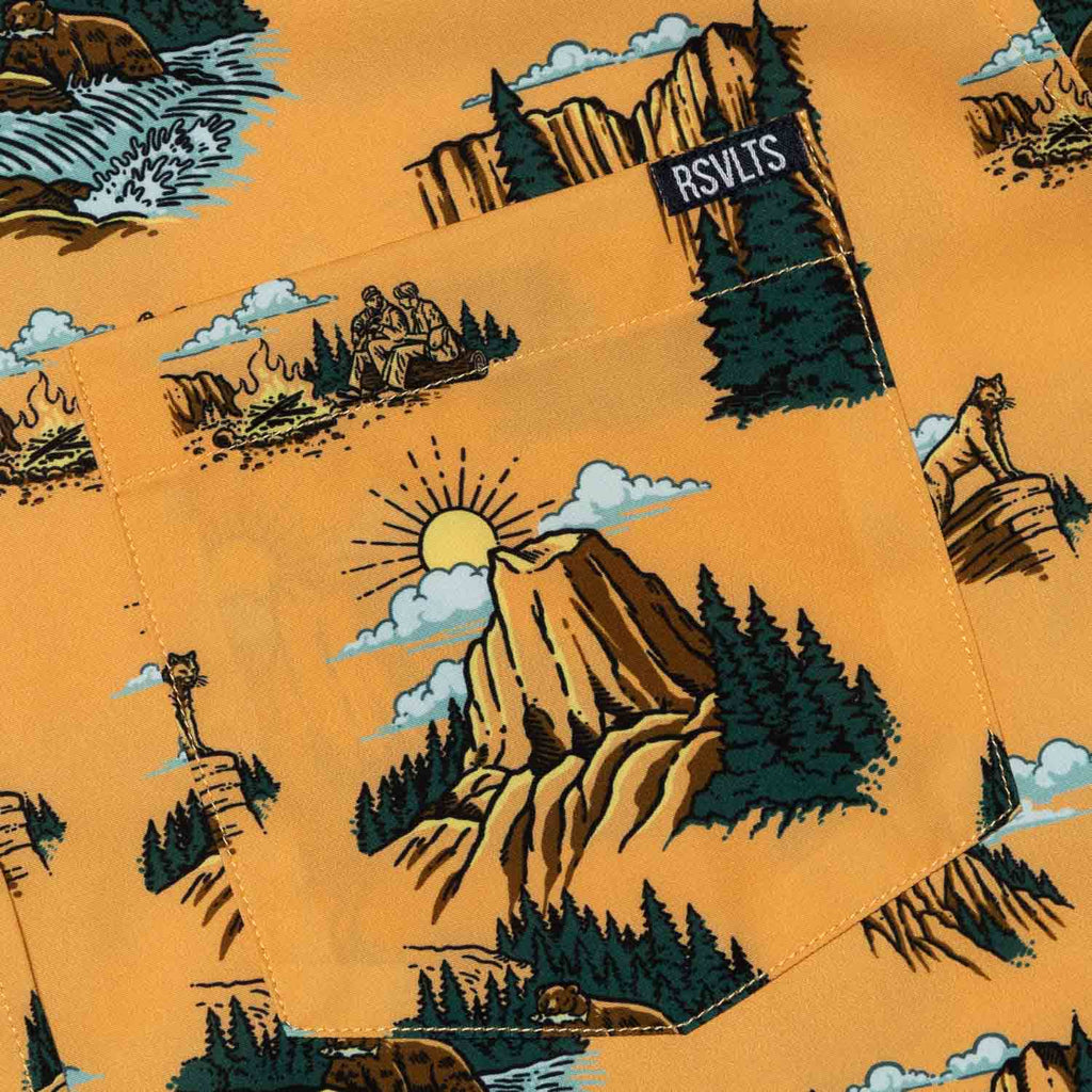 RSVLTS Yosemite KUNUFLEX Short Sleeve Shirt in Yellow — detail 3