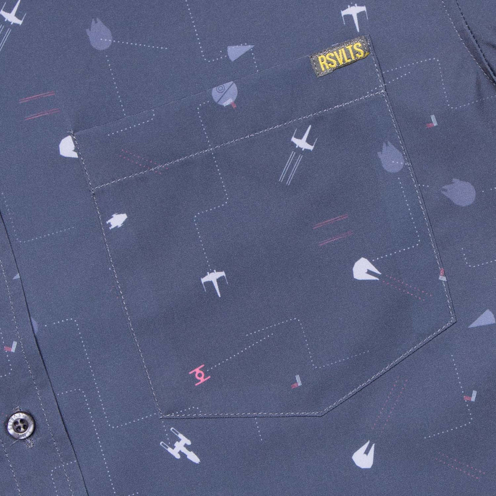 RSVLTS Stay on Target KUNUFLEX Short Sleeve Shirt in Gray — detail 5