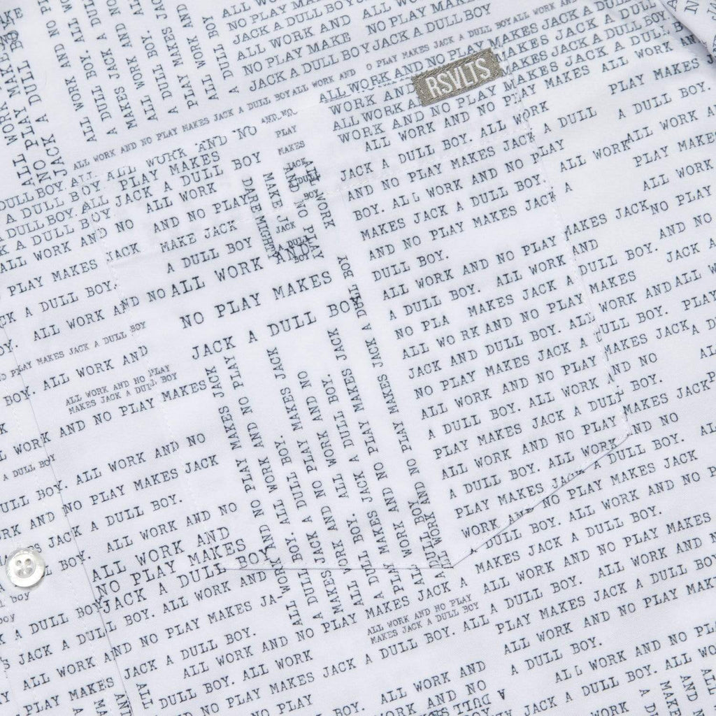 RSVLTS All Work No Play KUNUFLEX Short Sleeve Shirt in White — detail 6