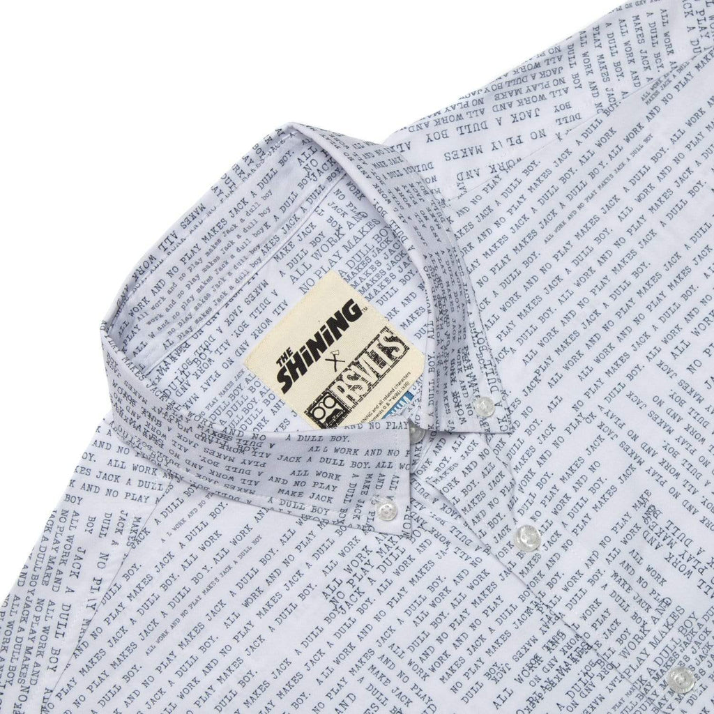 RSVLTS All Work No Play KUNUFLEX Short Sleeve Shirt in White — detail 4