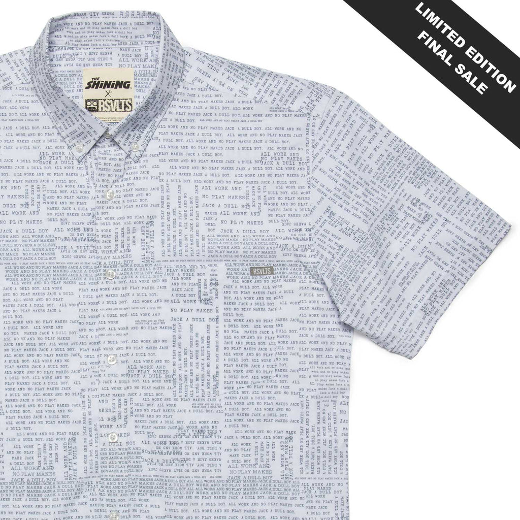 RSVLTS All Work No Play KUNUFLEX Short Sleeve Shirt in White — front view