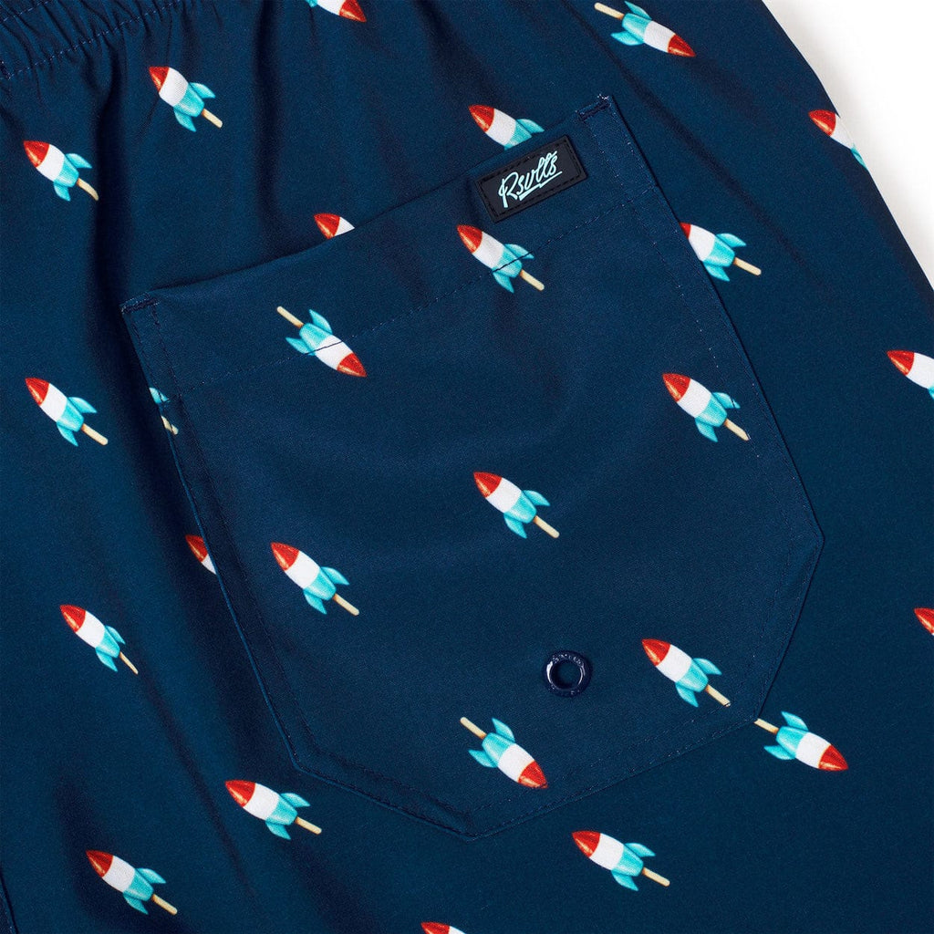 RSVLTS USA Rocket Pop Hybrid Shorts in Blue — detail 3