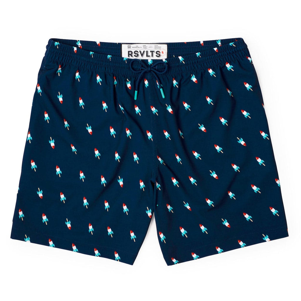 RSVLTS USA Rocket Pop Hybrid Shorts in Blue — front view
