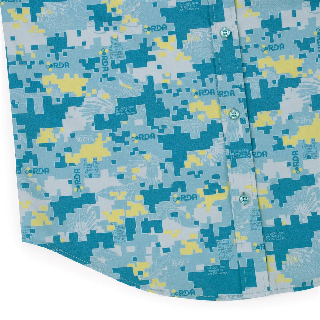 RSVLTS RDA Camo KUNUFLEX Short Sleeve Shirt in Blue — detail 11
