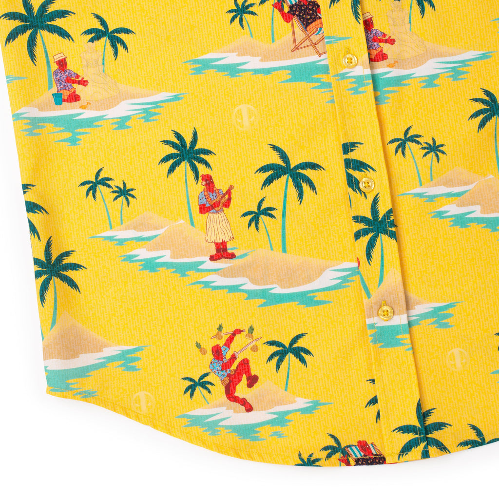 RSVLTS Stuntpool KUNUFLEX Short Sleeve Shirt in Yellow — detail 8